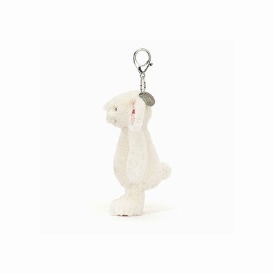 Jellycat Blossom Cream Bunny 'Berry' Bag Charm New Zealand | CWGMK2691